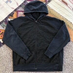 Jordan Brand Zip Up Hoodie Mens 3XL Black Camo Jumpman Embroider Logo Sweatshirt